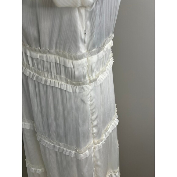 NWT Chelsea & Violet Satin Ruffle Tiered Maxi Dress Boho Wedding Family Photos - Picture 6 of 12
